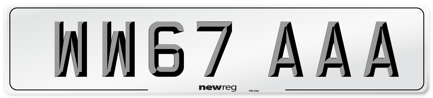 WW67 AAA Number Plate from New Reg